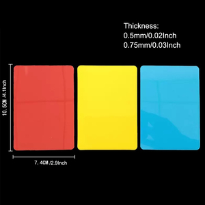 Cartes <span class=keywords><strong>Arbitre</strong></span> <span class=keywords><strong>de</strong></span> Football Épaissies PVC Rouge Jaune Bleu 2,9x4,1 Pouces <span class=keywords><strong>Accessoires</strong></span> d'Entraînement <span class=keywords><strong>de</strong></span> Match <span class=keywords><strong>de</strong></span> Football Cartes d'<span class=keywords><strong>Arbitre</strong></span> Rouges - Product Image 5