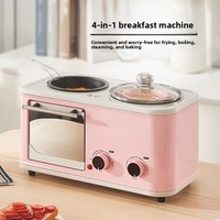 Machine à petit-déjeuner 4-en-1 multifonctionnelle : four électrique domestique, barbecue chauffant, fonctions pour œufs et appareil à sandwichs - Vente en gros usine