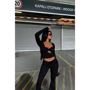 Pantalon de costume noir pour femme - Product Image 4