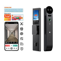 Serrure Intelligente A20 en Bois et Aluminium avec Reconnaissance Faciale, Empreinte Digitale, Code, Carte, Clé, Contrôle par Application, Stockage Cloud, WiFi TUYA Home