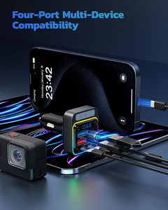 <span class=keywords><strong>Nulaxy</strong></span> 54W 5.3 Auto-Adapter 4-Port Schnellladegerät [PD36W QC3.0 18W] FM-Radio Tiefer Bass-Player 5 Farben LED-Hintergrundbeleuchtung - Product Image 6