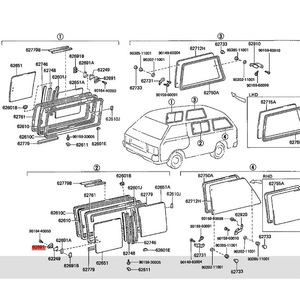 Toyota Car Side <b>Window</b> Lock 62910-95703 For Land Cruiser Dyna Hiace Replacement Part <b>Plastic</b> - Product Image 1