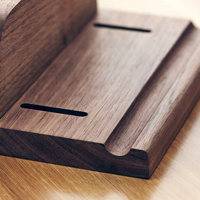 Soporte de Mesa Plegable Ajustable de Madera de Nogal Negro Norteamericano Sólido |   Universal para portátiles |   Directo de Fábrica
