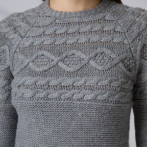 Pullover <b>Sweater</b> Manufacturer Custom Logo Cable Knit Long Sleeve Crew Neck Jumpers <b>Sweater</b> - Product Image 3