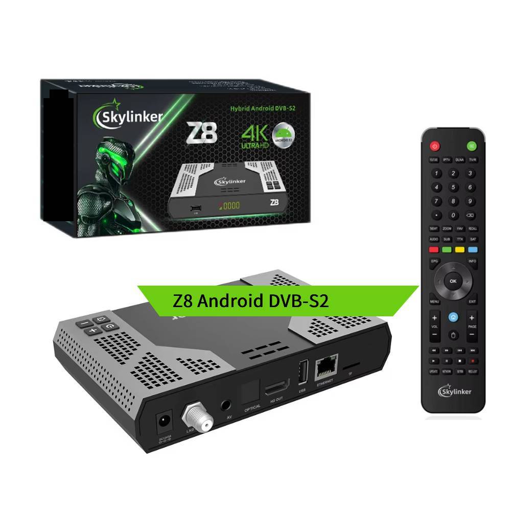 2025 New Skylinker Z8 Hybrid Android DVB-S2 HD 4K TV Box H265 2GB+