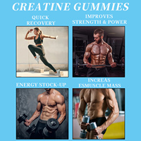 Gomitas de Creatina Monohidrato Personalizables, Aptas para Adultos, Mejoran los Niveles de Energía Muscular, Gomitas de Nutrición Deportiva Diaria