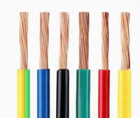 Cable de cobre sólido/trenzado de un solo núcleo, 1mm, 1,5mm, 2,5mm, 4,0mm, casa aislada de PVC, Cable de construcción eléctrica, 21mm, 21mm
