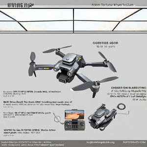 Jouet volant, mini drone pliable 6K ultra HD, moteur sans balais, GPS, quadricoptère avec télécommande et évitement d'obstacles à 360 degrés - Product Image 3