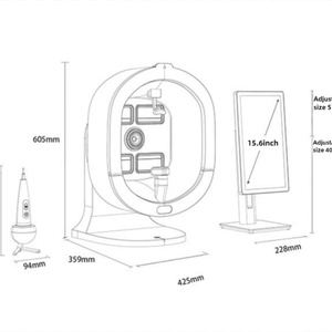Analizador de Humedad de la Piel, Versión Mejorada 2025, Skinscope Digital, Escáner de Piel, Analizador Portátil con Pantalla de 15.6 Pulgadas - Product Image 6