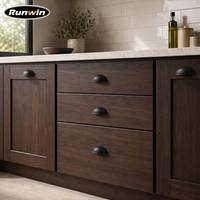 Poignée de tirage OEM en alliage de zinc noir mat vintage 64 mm pour armoire de cuisine, tiroir, meuble, chambre, bureau, salle de bain