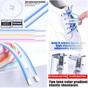 WEGOODZF, zapatos deportivos informales <span class=keywords><strong>de</strong></span> alta calidad, elásticos degradados sin Lazo, cordones elásticos <span class=keywords><strong>de</strong></span> poliéster perezosos para zapatos con par <span class=keywords><strong>de</strong></span> hebillas <span class=keywords><strong>de</strong></span> Metal - Product Image 3