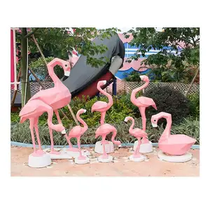 Popüler sanat pembe muhteşem Flamingo bahçe heykeli Flamingo heykelleri ve heykeller Yard sanat Flamingo açık kapalı