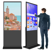 Kiosque d'affichage numérique vertical Android 11 Wifi de 49 pouces avec carte SIM, moniteur ultra large pour affichage numérique en public intérieur