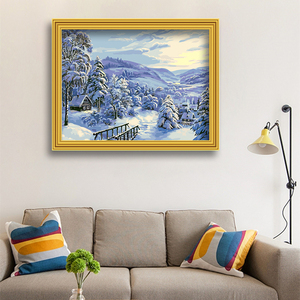 <strong>Winter</strong> Snow Landscape Landscape Painting by Numbers Art DIY Oil Painting by Numbers
