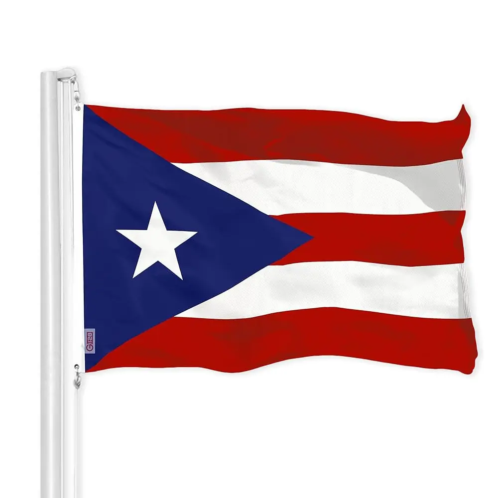 Flagnshow High End impreso 3x5 pies Puerto Rico bandera nacional de Puerto Rico 100% Poliéster 90x150cm