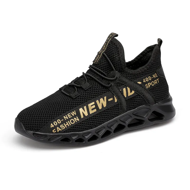 New Style Lace-up Breathable Boy Casual Sport Shoes Light Weight Fashion Kids Black Shoes for School 2022