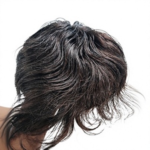 ทูเป้ผมแท้แบบ HD Lace & Silk Base ความหนาแน่นสูง ผมแท้แบบ Remy จากอินเดีย ทรงตรง ดีไซน์กลางศีรษะ ฐานแบบ Mono  ปมมองไม่เห็น  แบบพันสีดำ - Product Image 3