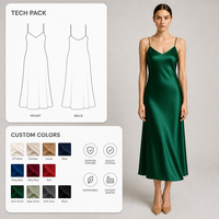 Robe Midi Femme en Satin Vert Émeraude à Col en V et Bretelles Fines, Coupe Biais Drapée, Robe de Soirée, Vente en Gros OEM Direct Usine