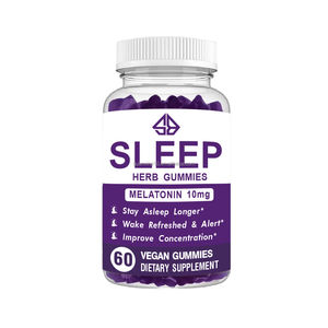 Gomitas de L-Teanina y Melatonina a Base de Hierbas, Suplemento para Mejorar el Sueño y la Memoria, 60 Unidades para Hombre - Product Image 1