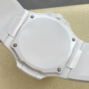 Montre-bracelet de luxe pour homme en céramique 2026, boîtier octogonal 40 mm, cadran rayé dégradé jaune-vert, affichage de la date, étanche - Product Image 4