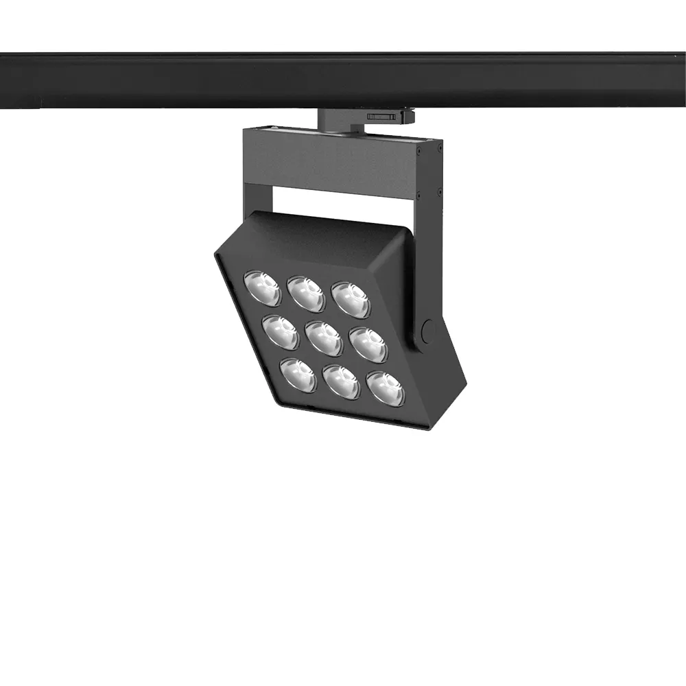 Modern Light Fixtures 9 Lamps Black Matte Ultra thin design led tack spot light