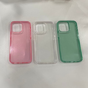 Funda blanda de TPU transparente de lujo IPhone15 Pro Max, protector de cámara de diseño fluorescente de dos colores para teléfonos móviles Apple - Product Image 1