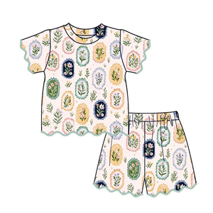 ชุดเด็กผู้หญิงแขนสั้นสีเหลืองล้วน GSSO3640 รุ่น Custom Little Active Girl ขายส่งชุดเด็ก - Product Image 5