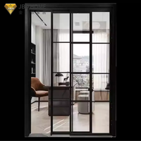 Porte coulissante en aluminium PD/PT - Système pliant à 2 panneaux avec isolation thermique, design moderne pour salle de bain, chambre, entrepôt