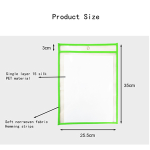 ซองใสแบบแห้งลบได้ ใช้ซ้ำได้ แผ่นพลาสติกใส ปกป้องเอกสาร พร้อมห่วง 2 วง สำหรับการจัดระเบียบห้องเรียน <span class=keywords><strong>ครู</strong></span> และโรงเรียน - Product Image 2