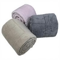 Couverture en velours cristal tricoté personnalisée, lestée, douce et chaude, 6 couches, écologique, anti-boulochage, non toxique, avec polyester et perles de verre