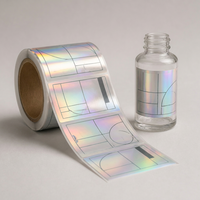 Étiquettes personnalisées pour petites bouteilles en PET holographiques, style occidental, design original