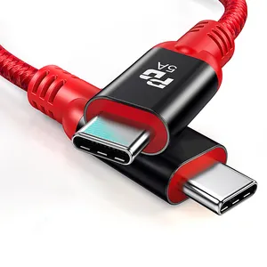 אמזון חדש כבל עיצוב קלוע 5A פ"ד כבל USB 3.1 Gen 2 סוג C כדי USB C 10Gbps סוג-C זכר מהיר טעינת usb כבל עבור macbook