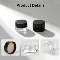 Pot en verre transparent anti-odeur et résistant aux enfants avec bouchon CR, petit récipient en verre pour le stockage de concentrés de cire, impression personnalisée disponible