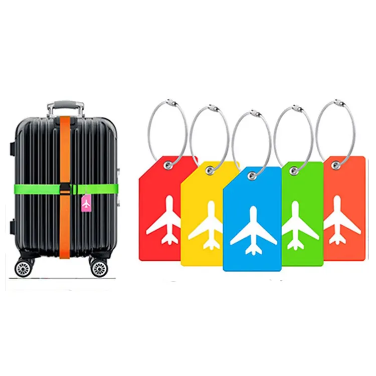 Etiqueta de bagagem de silicone, logotipo personalizado macio de pvc para viagem, etiqueta de bagagem com nome, cartão de identificação, etiqueta de bagagem em aço inoxidável
