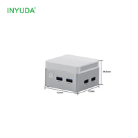 INYUDA Nuevo Mini Host Puerto de red dual Intel N95 Computadora de escritorio de oficina con todas las funciones con disco duro SSD tipo C