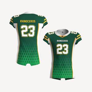 بيع بالجملة مجموعة موحدة لكرة القدم الأمريكية مخصص مؤيد جيرسي معالجة حك بالتسامي المتاحة 7V7 سترة كرة قدم موحدة - Product Image 4