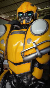 Estatua de Robot de Dibujos Animados Amarillo Grande, Figura de Resina Pintada a Mano para Decoración de Centros Comerciales y Parques Temáticos con Luz LED, Tamaño Personalizado, Tamaño Real - Product Image 4