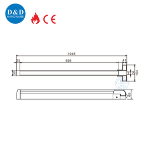 Ce BS en1125 SS304 lửa bằng chứng đẩy thanh thép hoảng loạn thoát thiết bị với bên ngoài đòn bẩy - Product Image 6