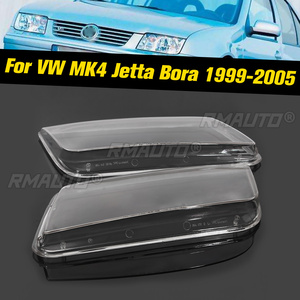 ฝาครอบเลนส์ไฟหน้ารถยนต์ 2 ชิ้น ฝาครอบโคมไฟหน้า ฝาครอบไฟหน้า สำหรับเปลี่ยน VW MK4 Jetta/Bora ปี 1999-2005 - Product Image 1