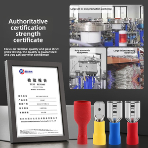 FDD nóng bán Đỏ pre-cách điện nữ nối 1.25 250 187 205 mạ điện uốn kết nối thiết bị đầu cuối dây làm bằng đồng thau - Product Image 6