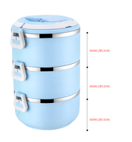 Umwelt freundlicher Lunchbox-Lebensmittel wärmer aus Edelstahl mit isoliertem PP-Material aus thermischem Stahl zum Warmhalten von Lebensmitteln
