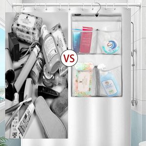 Mesh <b>Shower</b> Organizer 4 Pockets Quick Dry Hanging <b>Caddy</b> Bathroom Storage For Toiletries With Rotating <b>Hanger</b> - Product Image 3