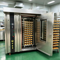 Four à air chaud rotatif commercial pour ligne de production de boulangerie, équipement de pâtisserie