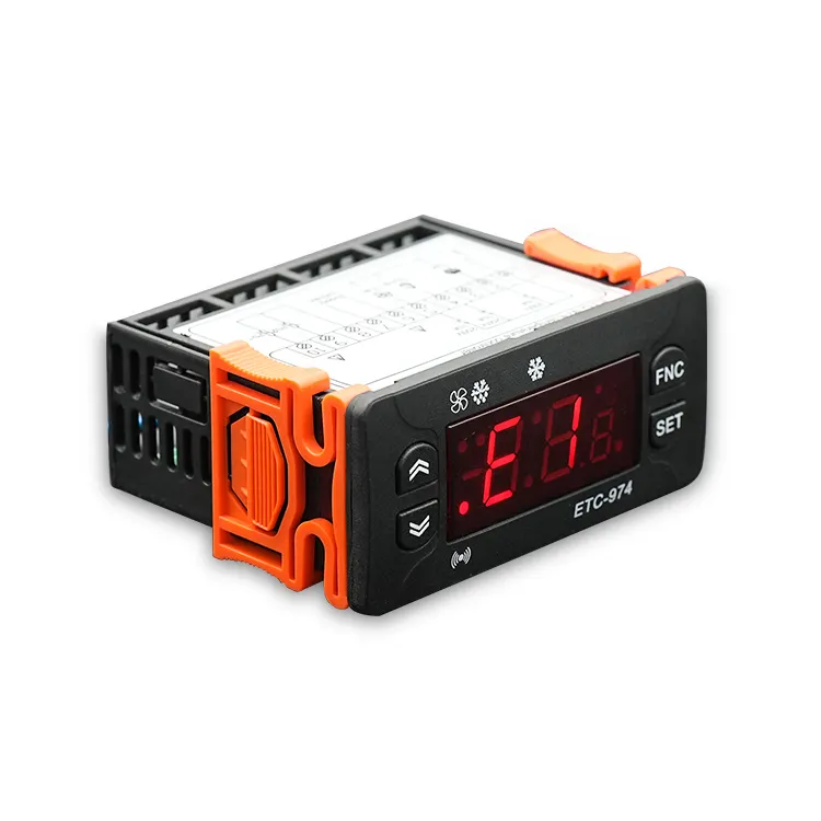 ETC 974 Control de temperatura de humedad Sensor de dígitos LCD 12V 220V Termostato Controlador de temperatura para refrigeración HVAC