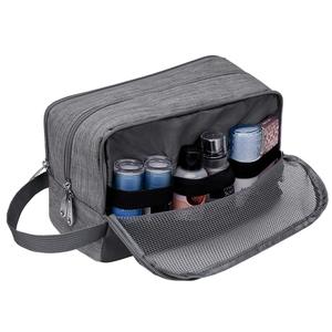 Trousse de toilette de voyage pour hommes, design spacieux avec boucles élastiques en maille respirante et plusieurs poches pour le rangement des cosmétiques - Product Image 2
