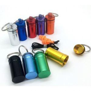 Pastillero de aluminio portátil, llavero botella de medicina tanque almacenamiento al aire libre llavero/ - Product Image 3