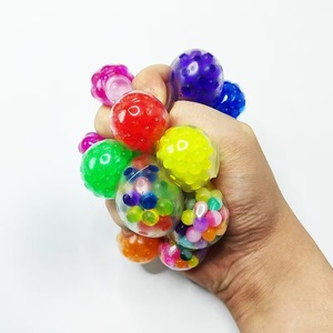 Hot Selling 3.5cm Colorful Mini <b>Beads</b> Squishy TPR Squeeze Ball Stress Relief Venting Capsule Fidget Toy Gifts - Product Image 4