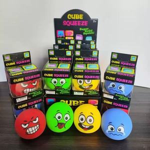 Botu Nuevo Lanzamiento, 12 Piezas/Caja, Cubos Sensoriales de TPR, Juguetes Antiestrés de Silicona, Lindos y Divertidos, con Caras Emocionales, Unisex - Product Image 2