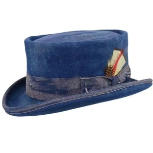 Sombrero de Copa Negro 100% Lana con Cinta, Ajustable 56-62 cm, para Adultos, Fiestas y Viajes - Product Image 5