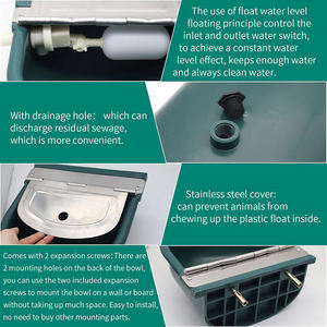 <span class=keywords><strong>Abbeveratoio</strong></span> Automatico <span class=keywords><strong>in</strong></span> <span class=keywords><strong>Plastica</strong></span> per Bestiame, Cavalli, Bovini, Capre, Pecore, Cani, Mangiatoia per Acqua da Fattoria - Product Image 4